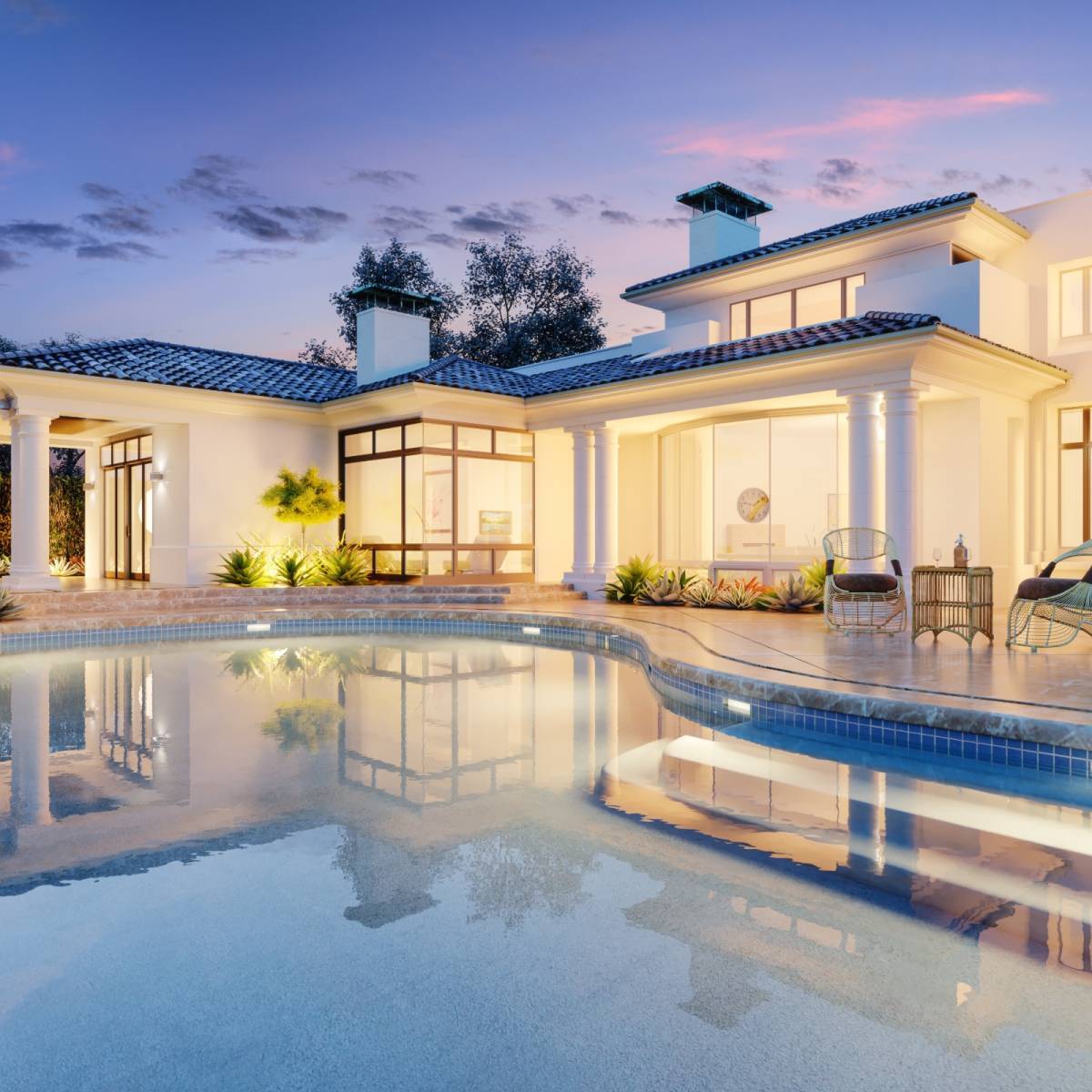 Vue d'une villa dans la Région Sud