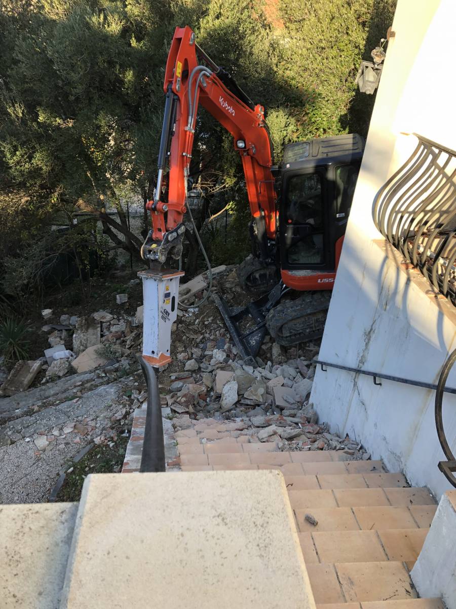 Démolition pour agrandissement dans la Région Sud