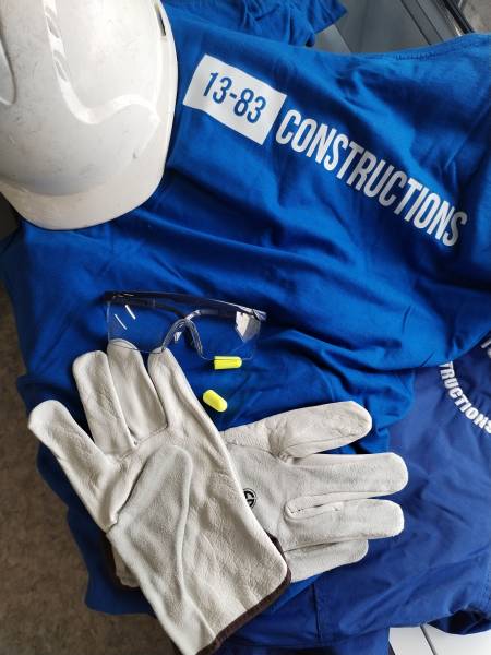 Equipement de notre équipe 13-83 Constructions